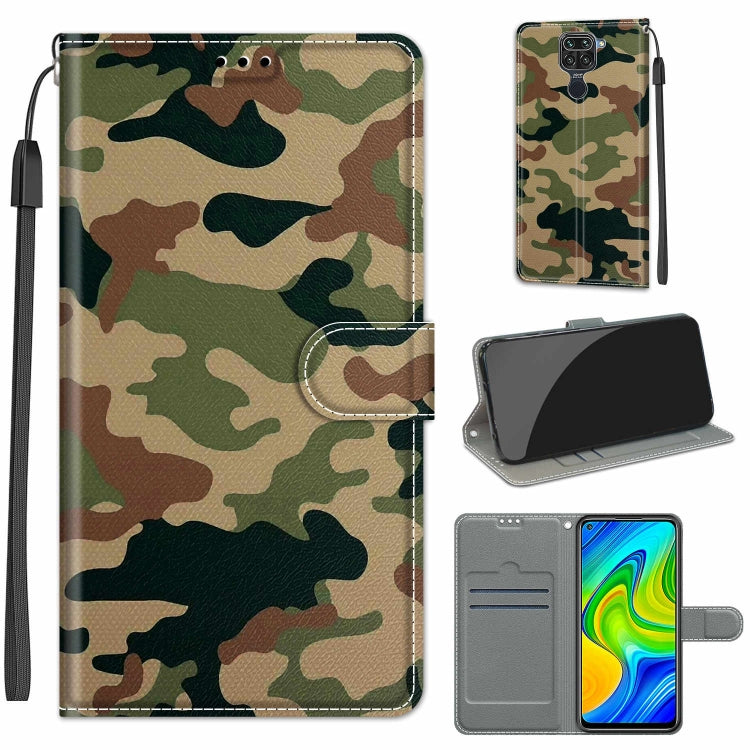 For Xiaomi Redmi Note 9/Redmi 10X 4G Voltage Coloured Drawing Magnetic Clasp Horizontal Flip PU Leather Case with Holder & Card Slots(C12 Green Yellow Camouflage) - free shipping - PMC TechLife - Order now!
