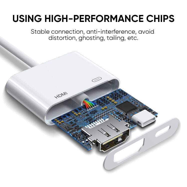 JOYROOM S-H141 1080P 8 Pin to HDMI Converter Adapter(White) - Converter & Adapter by JOYROOM | Online Shopping South Africa | PMC TechLife | Buy Now Pay Later Mobicred
