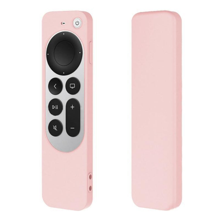 Silicone Protective Case Cover with Rope For Apple TV 4K 4th Siri Remote Controller(Pink) - Apple TV Accessories by PMC TechLife | Online Shopping South Africa | PMC TechLife