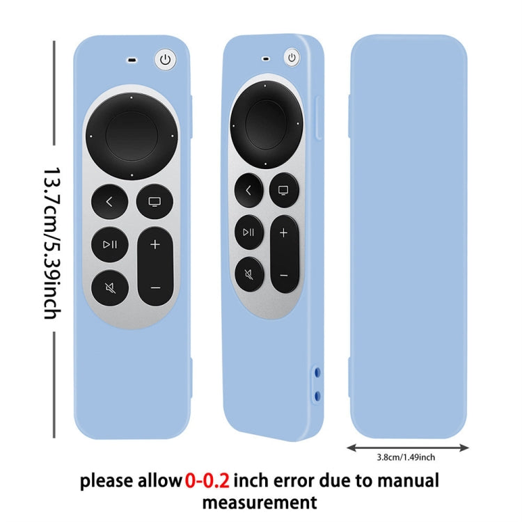 Silicone Protective Case Cover with Rope For Apple TV 4K 4th Siri Remote Controller(Black) - Apple TV Accessories by PMC TechLife | Online Shopping South Africa | PMC TechLife