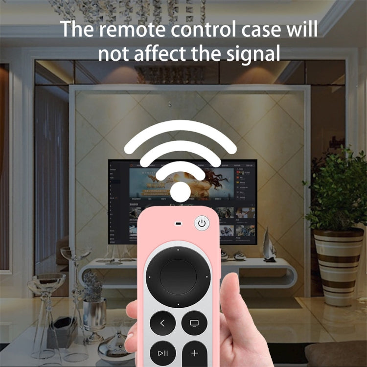 Silicone Protective Case Cover with Rope For Apple TV 4K 4th Siri Remote Controller(Red) - Apple TV Accessories by PMC TechLife | Online Shopping South Africa | PMC TechLife