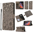 For Samsung Galaxy Note9 Skin Feel Embossed Sunflower Horizontal Flip Leather Case with Holder & Card Slots & Wallet & Lanyard(Gray) - free shipping - PMC TechLife - Order now!