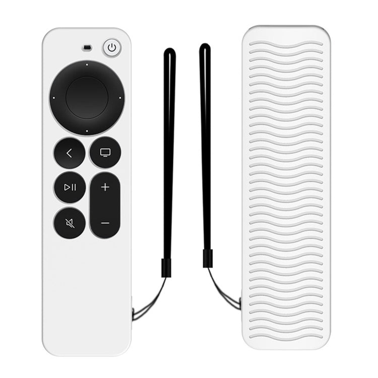 Silicone Protective Case Cover For Apple TV 4K 4th Siri Remote Controller(Luminous White) - Apple TV Accessories by PMC TechLife | Online Shopping South Africa | PMC TechLife