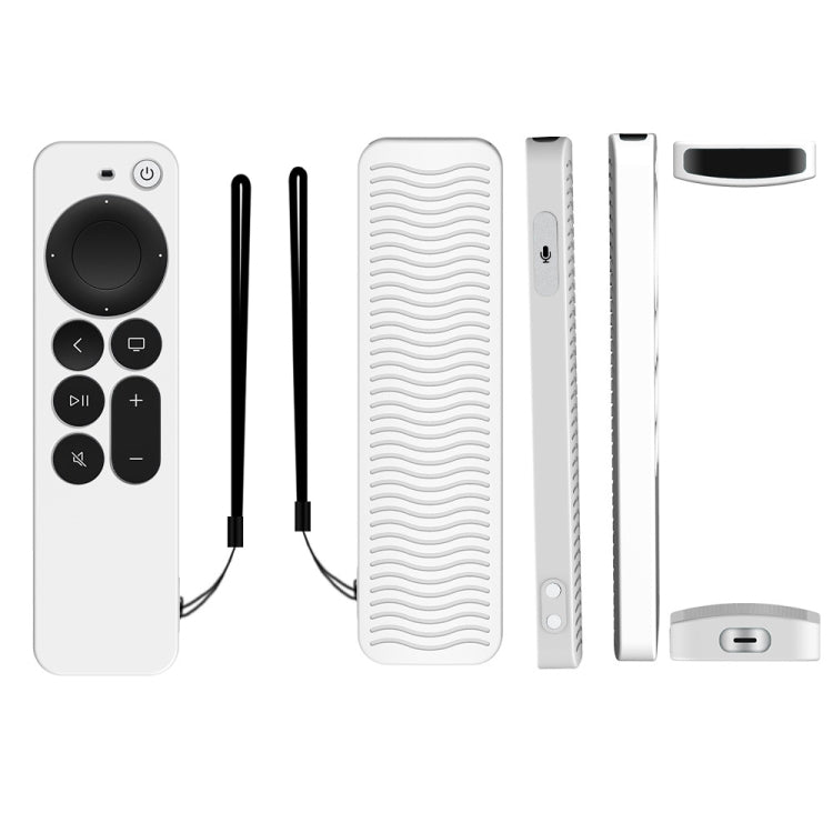 Silicone Protective Case Cover For Apple TV 4K 4th Siri Remote Controller(Luminous White) - Apple TV Accessories by PMC TechLife | Online Shopping South Africa | PMC TechLife