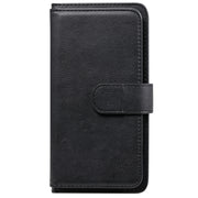 For Xiaomi Redmi Note 10 Pro Multifunctional Magnetic Copper Buckle Horizontal Flip Solid Color Leather Case with 10 Card Slots & Wallet & Holder & Photo Frame(Black)