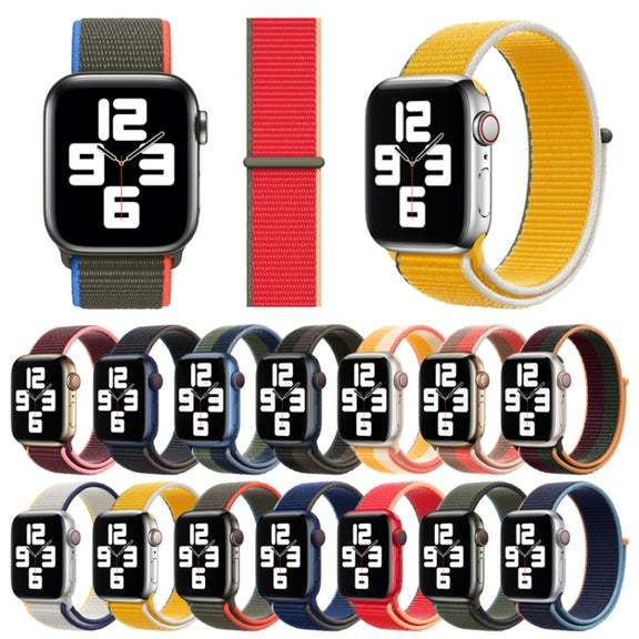 Loop Type Sport Watch Band For Apple Watch Series 9&8&7 41mm / SE 3&SE 2&6&SE&5&4 40mm / 3&2&1 38mm (Black Blue)