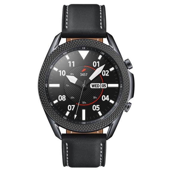For Samsung Galaxy Watch 3 41mm Smart Watch Rhombus Texture Bezel Ring(Black) - Watch Cases by ENKAY