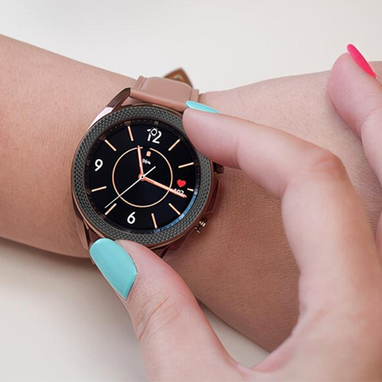 For Samsung Galaxy Watch 3 41mm Smart Watch Rhombus Texture Bezel Ring(Black) - Watch Cases by ENKAY | Online Shopping South Africa | PMC TechLife | Buy Now Pay Later Mobicred