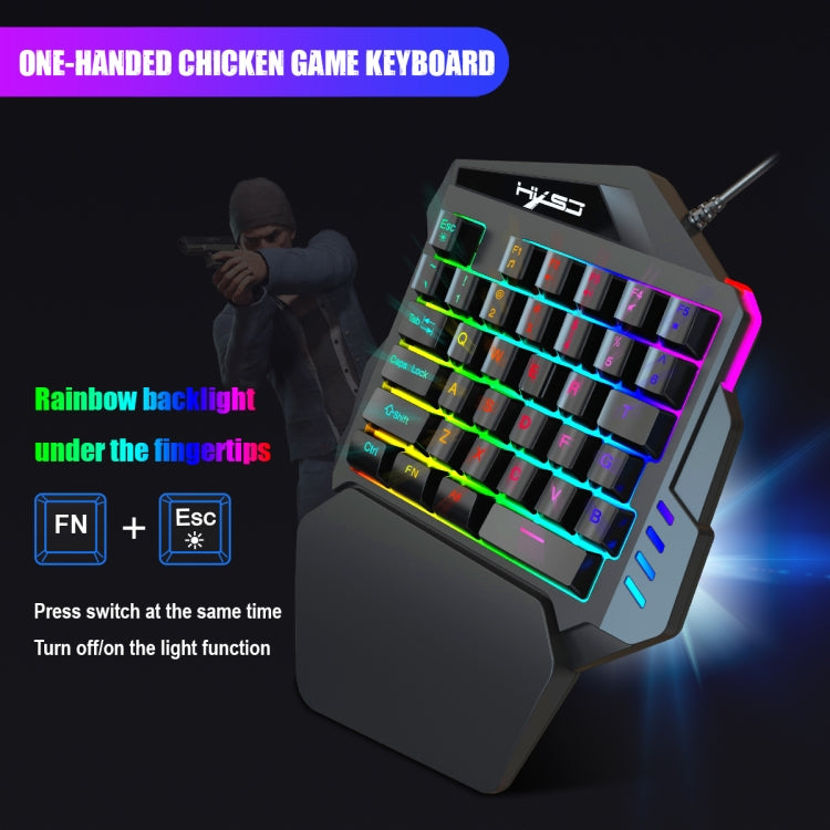 HXSJ V100+J900+P8 One-handed Keyboard + Programming Gaming Mouse + Keyboard Mouse Converter Set