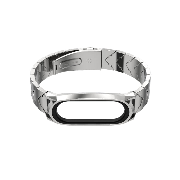 For Xiaomi Mi Band 6 / 5 / 4 / 3 Mijobs GT Metal Stainless Steel V Type Watch Band(Silver) - Watch Bands by MIJOBS