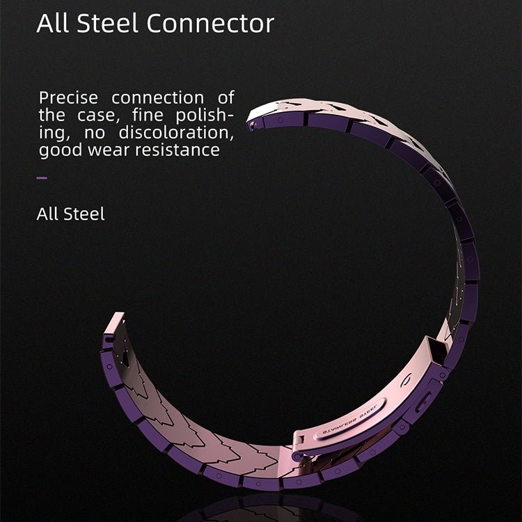 For Xiaomi Mi Band 6 / 5 / 4 / 3 Mijobs GT Metal Stainless Steel V Type Watch Band(Rose Gold) - free shipping - PMC TechLife - Order now!