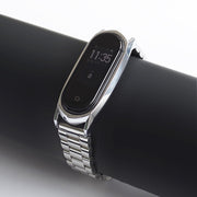 For Xiaomi Mi Band 6 / 5 / 4 / 3 Mijobs Three Beads Metal GT Stainless Steel Watch Band(Blue)