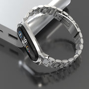 For Xiaomi Mi Band 6 / 5 / 4 / 3 Mijobs Three Beads Metal GT Stainless Steel Watch Band(Blue)