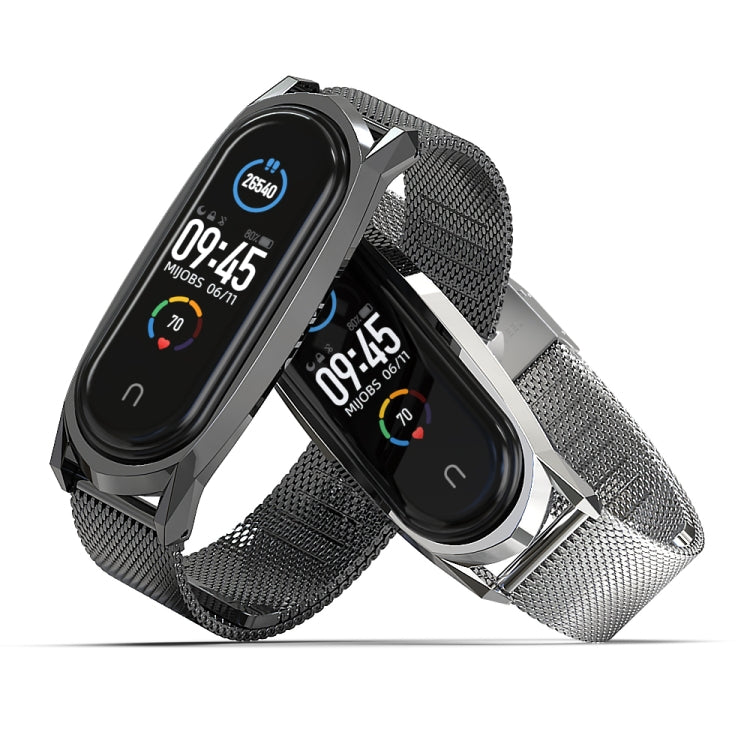 For Xiaomi Mi Band 6 / 5 / 4 / 3 Mijobs Milan Buckle GT Metal Stainless Steel Watch Band(Gold) - Watch Bands by MIJOBS | Online Shopping South Africa | PMC TechLife | Buy Now Pay Later Mobicred