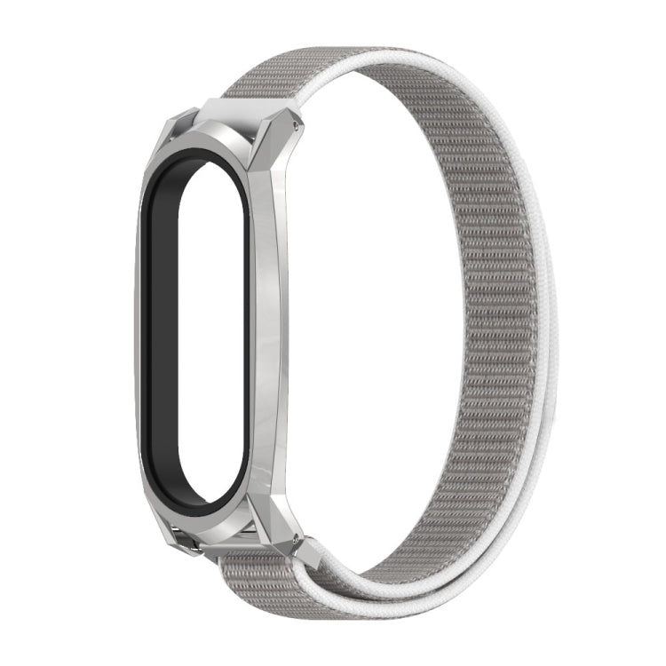 For Xiaomi Mi Band 6 / 5 / 4 / 3 Mijobs GT Nylon Loop Watch Band(Seashell Silver) - Watch Bands by MIJOBS | Online Shopping South Africa | PMC TechLife | Buy Now Pay Later Mobicred