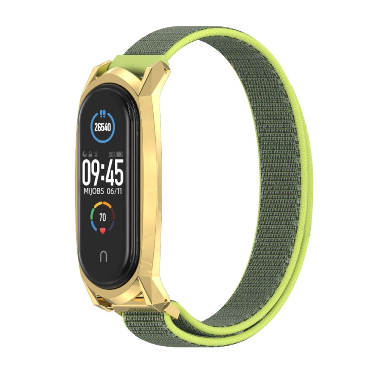 For Xiaomi Mi Band 6 / 5 / 4 / 3 Mijobs GT Nylon Loop Watch Band(Yellow Gold) - Watch Bands by MIJOBS | Online Shopping South Africa | PMC TechLife | Buy Now Pay Later Mobicred
