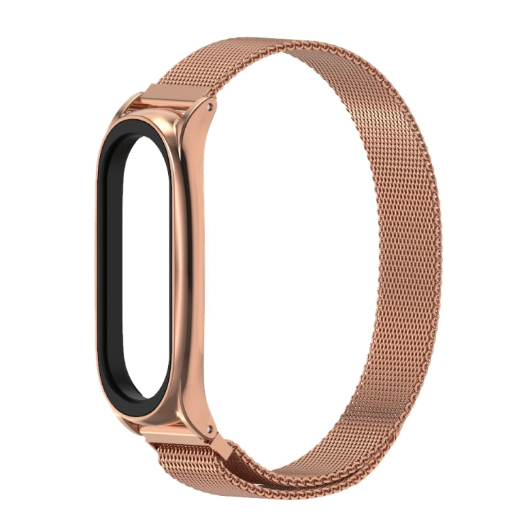 For Xiaomi Mi Band 6 / 5 / 4 / 3 Mijobs Milan Magnetic Plus Stainless Steel Watch Band(Rose Gold) - Watch Bands by MIJOBS | Online Shopping South Africa | PMC TechLife | Buy Now Pay Later Mobicred