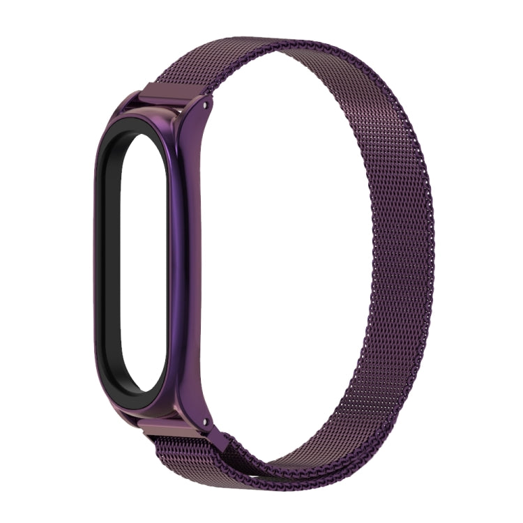 For Xiaomi Mi Band 6 / 5 / 4 / 3 Mijobs Milan Magnetic Plus Stainless Steel Watch Band(Purple) - Watch Bands by MIJOBS | Online Shopping South Africa | PMC TechLife | Buy Now Pay Later Mobicred