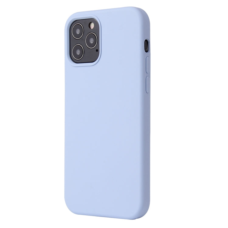 For iPhone 13 Solid Color Liquid Silicone Shockproof Protective Case(Lilac Purple)