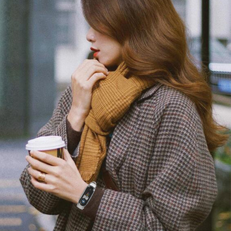 For Xiaomi Mi Band 6 / 5 / 4 / 3 Mijobs First Layer Cowhide Plus Watch Band(Black) - Watch Bands by MIJOBS | Online Shopping South Africa | PMC TechLife | Buy Now Pay Later Mobicred