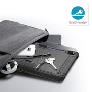 For Samsung Galaxy Tab S7 FE Silicone + PC Shockproof Protective Case with Holder(Black)