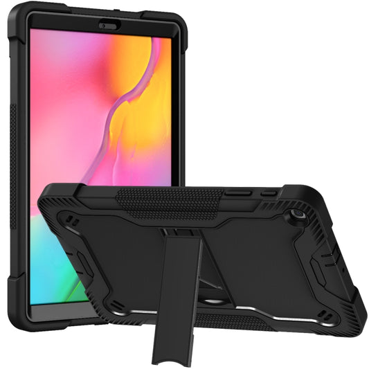 For Samsung Galaxy Tab A 10.1 (2019) Silicone + PC Shockproof Protective Case with Holder(Black) - Tab A 10.1 (2019) T510 / T515 by PMC Jewellery | Online Shopping South Africa | PMC Jewellery | Buy Now Pay Later Mobicred