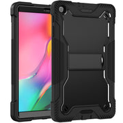 For Samsung Galaxy Tab A 10.1 (2019) Silicone + PC Shockproof Protective Case with Holder(Black)