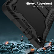 For Samsung Galaxy Tab A 10.1 (2019) Silicone + PC Shockproof Protective Case with Holder(Black)