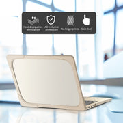 For Microsoft Surface Laptop 3 / 4 13.5 inch 1868 / 1951 Steel TPU + PC Two-color Anti-fall Laptop Protective Case(Khaki)