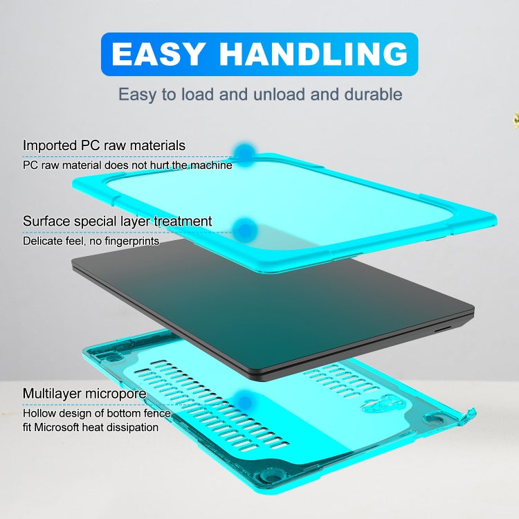 For Microsoft Surface Laptop 3 / 4 / 5 13.5 inch 1769 / 1867 / 1958 Cloth TPU + PC Two-color Anti-fall Laptop Protective Case(Sky Blue)