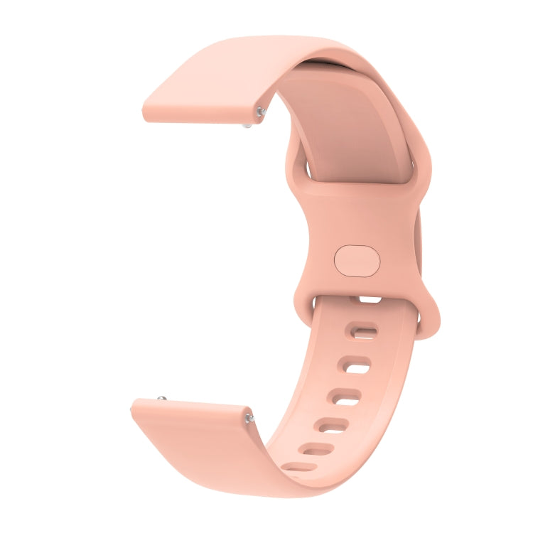 20mm For Amazfit GTS4 / GTS4 mini / GTS3 Universal Inner Back Buckle Perforation Silicone Watch Band(Pink) - Watch Bands by MIJOBS | Online Shopping South Africa | PMC Jewellery | Buy Now Pay Later Mobicred