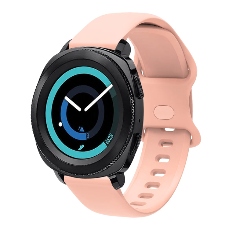 20mm For Amazfit GTS4 / GTS4 mini / GTS3 Universal Inner Back Buckle Perforation Silicone Watch Band(Pink) - Watch Bands by MIJOBS | Online Shopping South Africa | PMC Jewellery | Buy Now Pay Later Mobicred