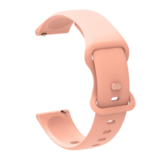 20mm For Amazfit GTS4 / GTS4 mini / GTS3 Universal Inner Back Buckle Perforation Silicone Watch Band(Pink) - Watch Bands by MIJOBS