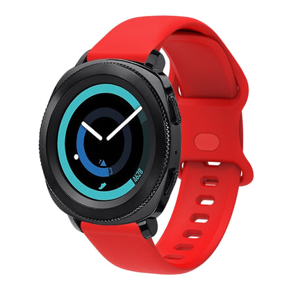 20mm For Amazfit GTS4 / GTS4 mini / GTS3 Universal Inner Back Buckle Perforation Silicone Watch Band(Red) - Watch Bands by MIJOBS | Online Shopping South Africa | PMC Jewellery | Buy Now Pay Later Mobicred
