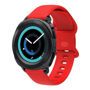 20mm For Amazfit GTS4 / GTS4 mini / GTS3 Universal Inner Back Buckle Perforation Silicone Watch Band(Red) - Watch Bands by MIJOBS