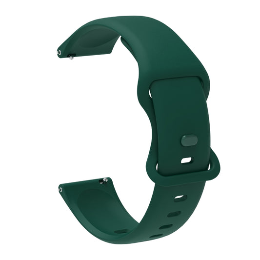 20mm For Amazfit GTS4 / GTS4 mini / GTS3 Universal Inner Back Buckle Perforation Silicone Watch Band(Army Green) - Watch Bands by MIJOBS | Online Shopping South Africa | PMC Jewellery | Buy Now Pay Later Mobicred