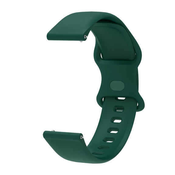 20mm For Amazfit GTS4 / GTS4 mini / GTS3 Universal Inner Back Buckle Perforation Silicone Watch Band(Army Green) - Watch Bands by MIJOBS