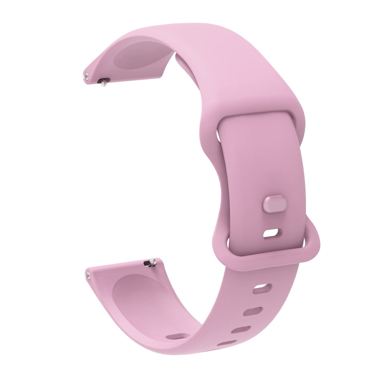 20mm For Amazfit GTS4 / GTS4 mini / GTS3 Universal Inner Back Buckle Perforation Silicone Watch Band(Light Purple) - Watch Bands by MIJOBS | Online Shopping South Africa | PMC TechLife | Buy Now Pay Later Mobicred