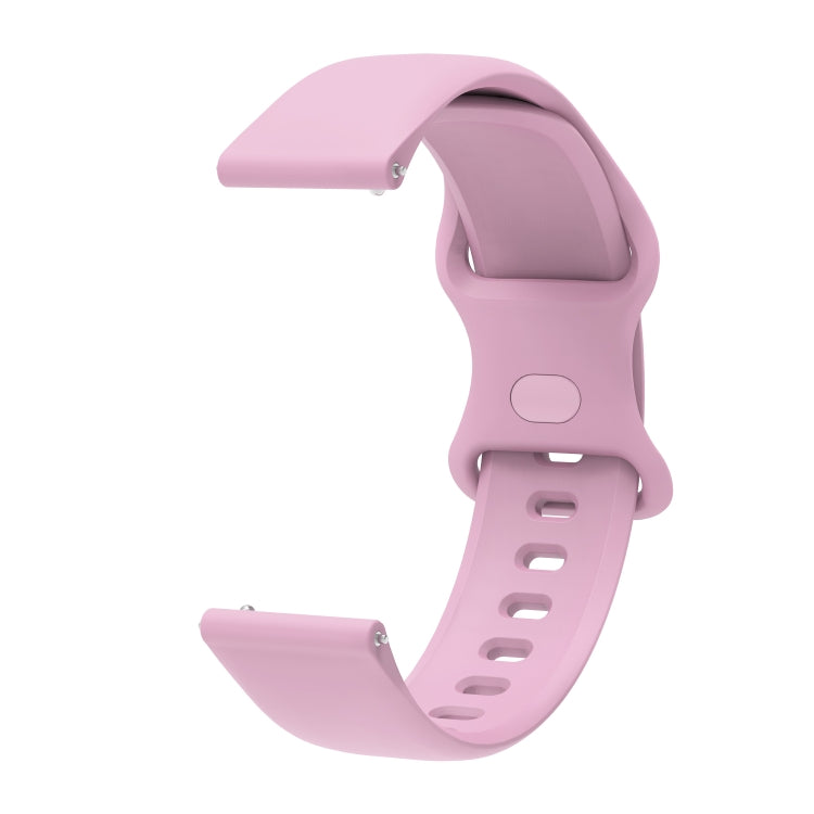 20mm For Amazfit GTS4 / GTS4 mini / GTS3 Universal Inner Back Buckle Perforation Silicone Watch Band(Light Purple) - Watch Bands by MIJOBS | Online Shopping South Africa | PMC Jewellery | Buy Now Pay Later Mobicred