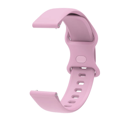 20mm For Amazfit GTS4 / GTS4 mini / GTS3 Universal Inner Back Buckle Perforation Silicone Watch Band(Light Purple) - Watch Bands by MIJOBS | Online Shopping South Africa | PMC Jewellery | Buy Now Pay Later Mobicred
