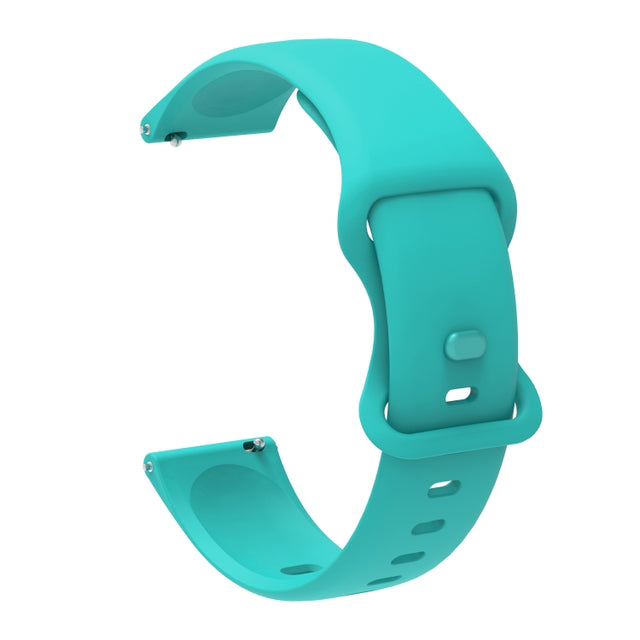 20mm For Amazfit GTS4 / GTS4 mini / GTS3 Universal Inner Back Buckle Perforation Silicone Watch Band(Mint Green) - Watch Bands by MIJOBS