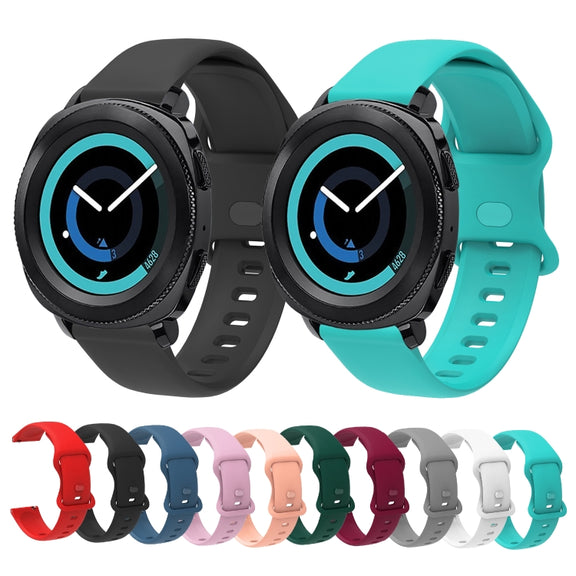 20mm For Amazfit GTS4 / GTS4 mini / GTS3 Universal Inner Back Buckle Perforation Silicone Watch Band(Mint Green) - Watch Bands by MIJOBS