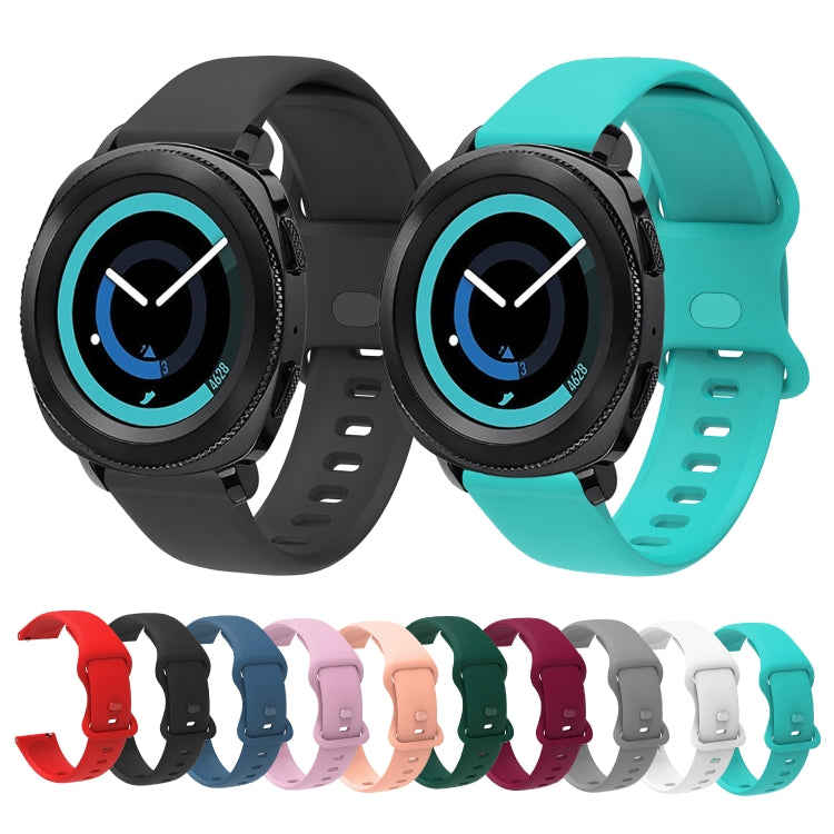 20mm For Amazfit GTS4 / GTS4 mini / GTS3 Universal Inner Back Buckle Perforation Silicone Watch Band(Mint Green) - Watch Bands by MIJOBS