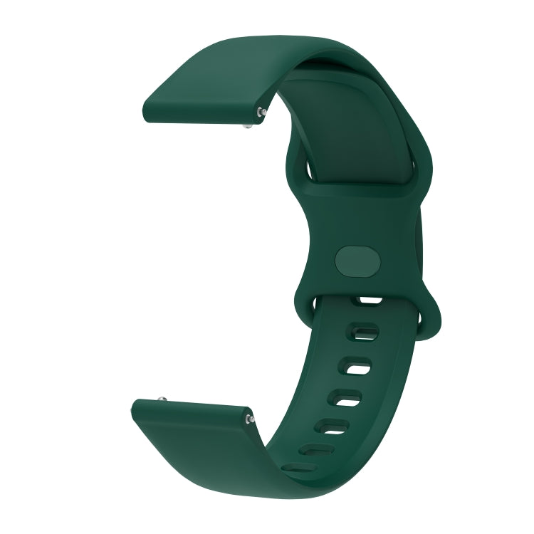 22mm For Xiaomi Haylou RT RS3 LS04 / LS05S Universal Inner Back Buckle Perforation Silicone Watch Band(Army Green) - Watch Bands by MIJOBS | Online Shopping South Africa | PMC TechLife | Buy Now Pay Later Mobicred