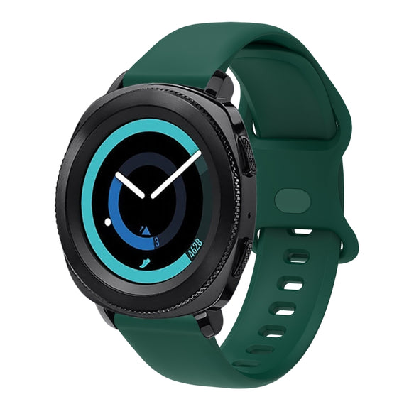 22mm For Xiaomi Haylou RT RS3 LS04 / LS05S Universal Inner Back Buckle Perforation Silicone Watch Band(Army Green) - Watch Bands by MIJOBS