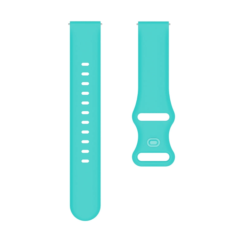 22mm For Xiaomi Haylou RT RS3 LS04 / LS05S Universal Inner Back Buckle Perforation Silicone Watch Band(Mint Green) - Watch Bands by MIJOBS | Online Shopping South Africa | PMC TechLife | Buy Now Pay Later Mobicred