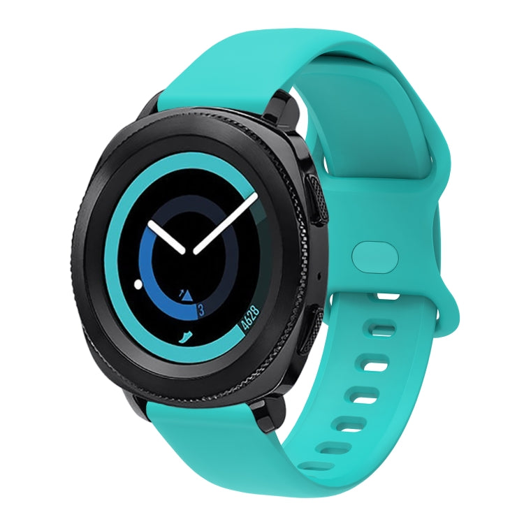 22mm For Xiaomi Haylou RT RS3 LS04 / LS05S Universal Inner Back Buckle Perforation Silicone Watch Band(Mint Green) - Watch Bands by MIJOBS