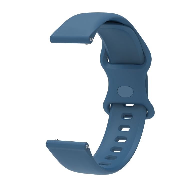 22mm For Xiaomi Haylou RT RS3 LS04 / LS05S Universal Inner Back Buckle Perforation Silicone Watch Band(Midnight Blue) - Watch Bands by MIJOBS | Online Shopping South Africa | PMC Jewellery | Buy Now Pay Later Mobicred