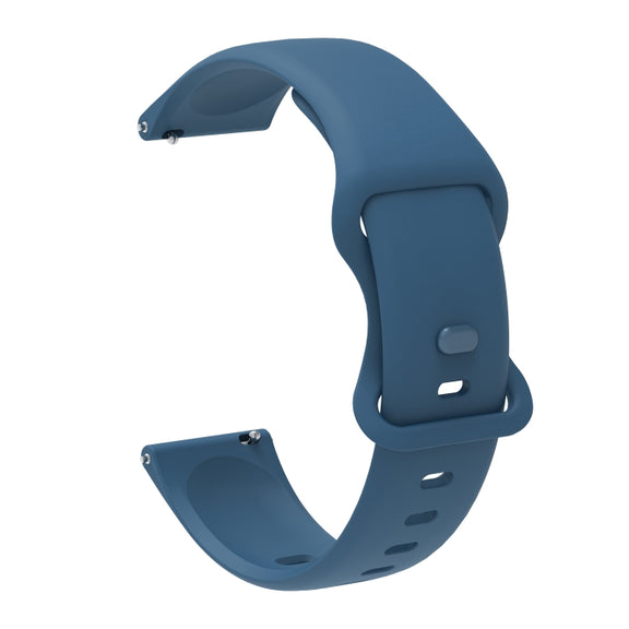 22mm For Xiaomi Haylou RT RS3 LS04 / LS05S Universal Inner Back Buckle Perforation Silicone Watch Band(Midnight Blue) - Watch Bands by MIJOBS