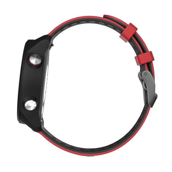 22mm For Xiaomi Haylou RT RS3 LS04 / LS05S Universal Two-color Silicone Watch Band(Red Black) - Watch Bands by MIJOBS